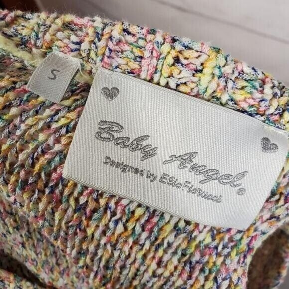 Baby Angel Womens Crewneck Multicolor Tunic Sweater Knit Pullover Size S - Picture 7 of 8